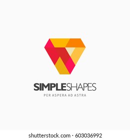 Modern colorful abstract vector logo or element design. Best for identity and logotypes. Simple shape.
