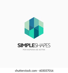 Modern colorful abstract vector logo or element design. Best for identity and logotypes. Simple shape.
