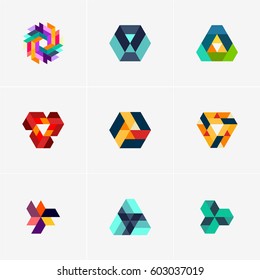 Modern colorful abstract vector logo or element design. Best for identity and logotypes. Simple shape.
