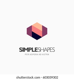 Modern colorful abstract vector logo or element design. Best for identity and logotypes. Simple shape.
