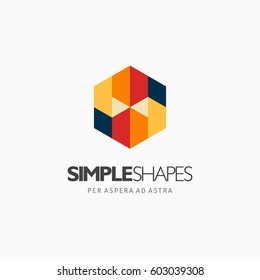 Modern colorful abstract vector logo or element design. Best for identity and logotypes. Simple shape.
