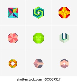 Modern colorful abstract vector logo or element design. Best for identity and logotypes. Simple shape.
