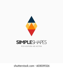Modern colorful abstract vector logo or element design. Best for identity and logotypes. Simple shape.
