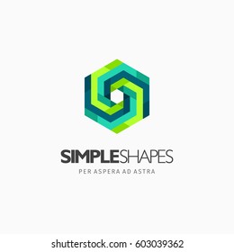 Modern colorful abstract vector logo or element design. Best for identity and logotypes. Simple shape.
