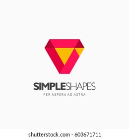 Modern colorful abstract vector logo or element design. Best for identity and logotypes. Simple shape.
