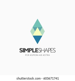 Modern colorful abstract vector logo or element design. Best for identity and logotypes. Simple shape.

