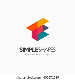 Modern colorful abstract vector logo or element design. Best for identity and logotypes. Simple shape.
