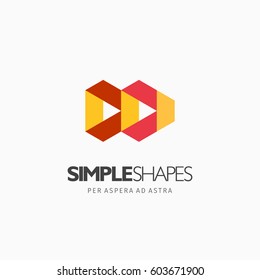 Modern colorful abstract vector logo or element design. Best for identity and logotypes. Simple shape.
