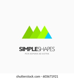 Modern colorful abstract vector logo or element design. Best for identity and logotypes. Simple shape.

