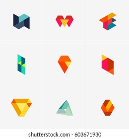Modern colorful abstract vector logo or element design. Best for identity and logotypes. Simple shape.
