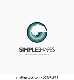 Modern colorful abstract vector logo or element design. Best for identity and logotypes. Simple shape.
