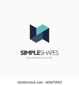 Modern colorful abstract vector logo or element design. Best for identity and logotypes. Simple shape.
