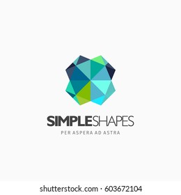 Modern colorful abstract vector logo or element design. Best for identity and logotypes. Simple shape.
