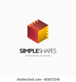Modern colorful abstract vector logo or element design. Best for identity and logotypes. Simple shape.
