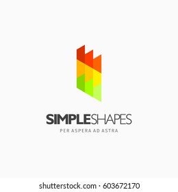 Modern colorful abstract vector logo or element design. Best for identity and logotypes. Simple shape.

