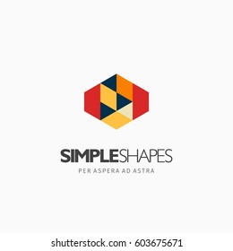 Modern colorful abstract vector logo or element design. Best for identity and logotypes. Simple shape.
