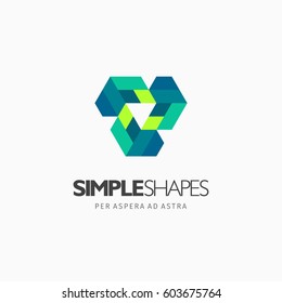 Modern colorful abstract vector logo or element design. Best for identity and logotypes. Simple shape.
