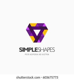 Modern colorful abstract vector logo or element design. Best for identity and logotypes. Simple shape.
