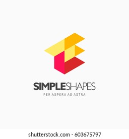 Modern colorful abstract vector logo or element design. Best for identity and logotypes. Simple shape.
