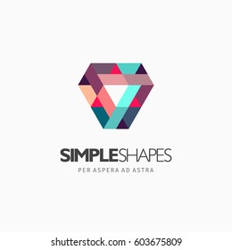 Modern colorful abstract vector logo or element design. Best for identity and logotypes. Simple shape.
