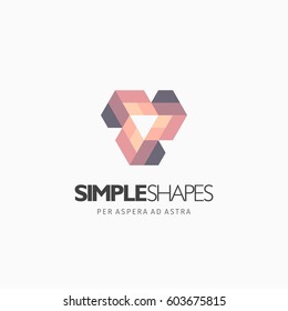 Modern colorful abstract vector logo or element design. Best for identity and logotypes. Simple shape.
