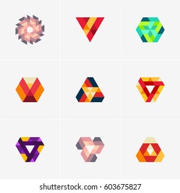 Modern colorful abstract vector logo or element design. Best for identity and logotypes. Simple shape.
