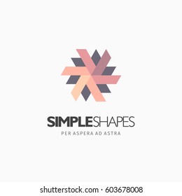 Modern colorful abstract vector logo or element design. Best for identity and logotypes. Simple shape.
