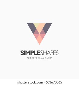 Modern colorful abstract vector logo or element design. Best for identity and logotypes. Simple shape.
