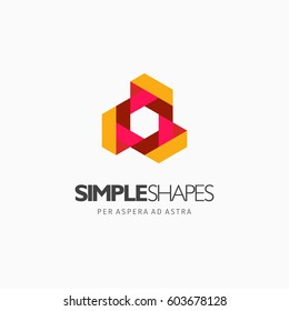 Modern colorful abstract vector logo or element design. Best for identity and logotypes. Simple shape.
