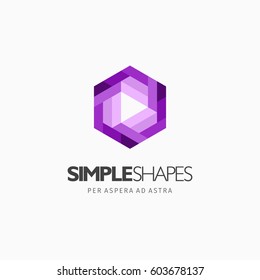 Modern colorful abstract vector logo or element design. Best for identity and logotypes. Simple shape.
