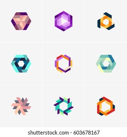 Modern colorful abstract vector logo or element design. Best for identity and logotypes. Simple shape.
