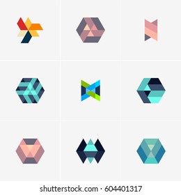 Modern colorful abstract vector logo or element design. Best for identity and logotypes. Simple shape.
