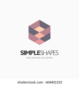 Modern colorful abstract vector logo or element design. Best for identity and logotypes. Simple shape.
