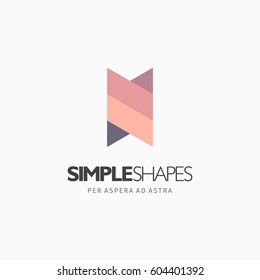 Modern colorful abstract vector logo or element design. Best for identity and logotypes. Simple shape.
