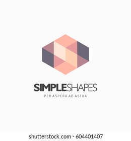 Modern colorful abstract vector logo or element design. Best for identity and logotypes. Simple shape.

