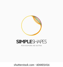 Modern colorful abstract vector logo or element design. Best for identity and logotypes. Simple shape.
