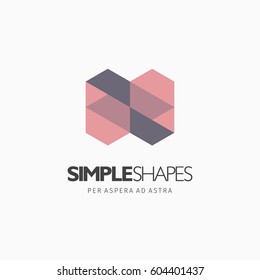Modern colorful abstract vector logo or element design. Best for identity and logotypes. Simple shape.
