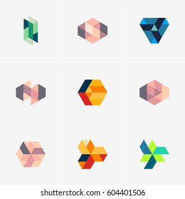 Modern Colorful Abstract Vector Logo Element Stock Vector (Royalty Free ...