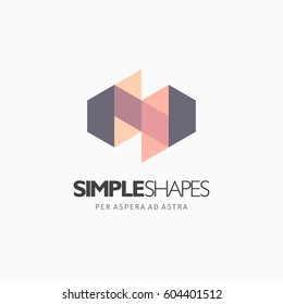 Modern colorful abstract vector logo or element design. Best for identity and logotypes. Simple shape.
