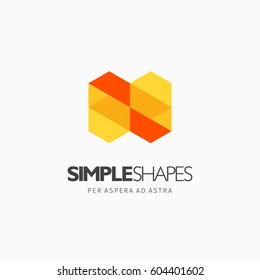 Modern colorful abstract vector logo or element design. Best for identity and logotypes. Simple shape.
