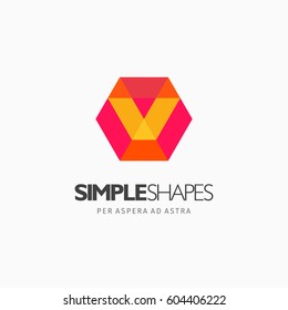 Modern colorful abstract vector logo or element design. Best for identity and logotypes. Simple shape.
