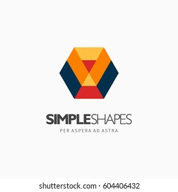 Modern colorful abstract vector logo or element design. Best for identity and logotypes. Simple shape.
