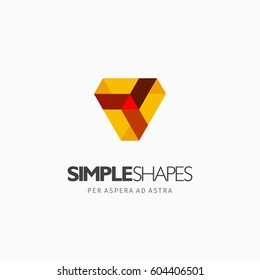 Modern colorful abstract vector logo or element design. Best for identity and logotypes. Simple shape.
