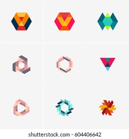 Modern colorful abstract vector logo or element design. Best for identity and logotypes. Simple shape.
