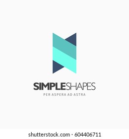 Modern colorful abstract vector logo or element design. Best for identity and logotypes. Simple shape.
