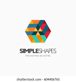 Modern colorful abstract vector logo or element design. Best for identity and logotypes. Simple shape.
