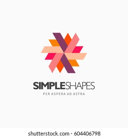 Modern colorful abstract vector logo or element design. Best for identity and logotypes. Simple shape.
