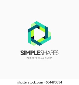 Modern colorful abstract vector logo or element design. Best for identity and logotypes. Simple shape.
