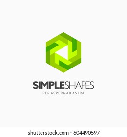 Modern colorful abstract vector logo or element design. Best for identity and logotypes. Simple shape.
