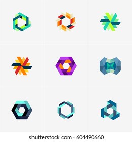 Modern colorful abstract vector logo or element design. Best for identity and logotypes. Simple shape.
